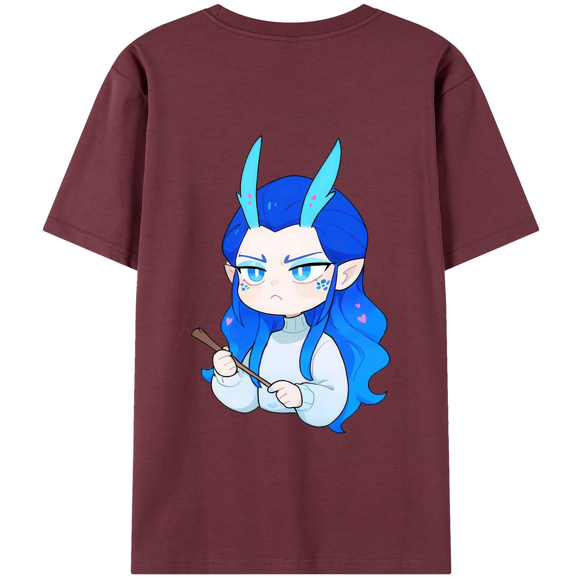 （画像用） Ne Zha 2 ナタ 魔童の大暴れ 綿100％半袖Tシャツ（背面プリント）